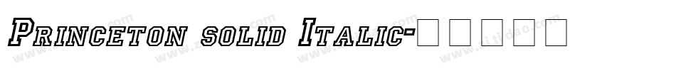 Princeton solid Italic字体转换